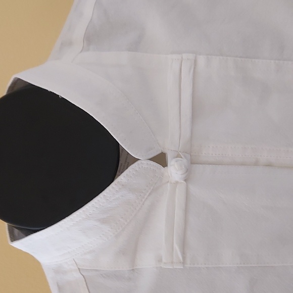 NWT Traditional Men's Asian Style White Shirt Unisex Size S/M USA Size Asian L - Picture 3 of 10